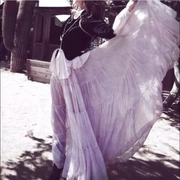 Wildfox couture pink coyote maxi sheer skirt Xs RARE - Picture 5 of 5